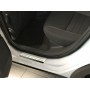 Накладки на пороги для BMW X3 (F25) 2010-2014 | матовая нержавейка + глянцевые полосы (2Line)