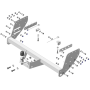 Фаркоп Mitsubishi L 200 2006-2014 | шар FE - оцинкованный, нагрузка 120/3000 | ZincaR | ZM301FE