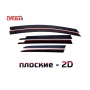 Дефлекторы Ниссан Мурано 51 2008-2016 | премиум, плоские, 2D