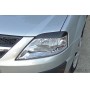Накладки на передние фары (реснички) для Lada Largus 2012+ | глянец (под покраску)
