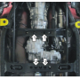 Защита картера Nissan NP300 2008-2014 | раздатка, 3 мм, сталь | MOTODOR | 11404