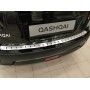 Накладка на задний бампер для Nissan Qashqai (2008-2013) | нержавейка, с загибом