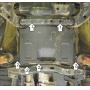 Защита картера Mitsubishi Pajero Sport 1997-2009 | КПП, 3 мм, сталь | MOTODOR | 11303