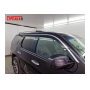 Дефлекторы Cadillac Escalade 3 2007-2014 | с хром молдингом, из 6 частей, премиум, плоские, 2D,