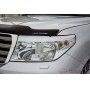 Накладки на передние фары (реснички) для Toyota LC 200 2007-2011 | глянец (под покраску)