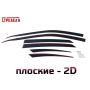 Дефлекторы Lada Granta 2014-2024 (лифтбек) | премиум, плоские, 2D