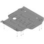 Защита картера Honda CR-V I 1997-2002 | двигатель + КПП, 2 мм, сталь | MOTODOR | 70808