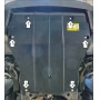 Защита картера Volkswagen Multivan T5 2003-2009 | двигатель + КПП, 2 мм, сталь | MOTODOR | 72707