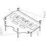 Защита картера Citroen C4 2008-2010 | двигатель + КПП, 2 мм, сталь | MOTODOR | 71604