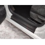 Накладки на внутренние пороги дверей Шкода Октавия А8 2021+ | шагрень