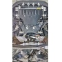 Защита картера Dongfeng K33 2023- | двигатель + КПП, 2 мм, сталь | MOTODOR | 78612
