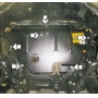Защита картера Ford Mondeo IV 2007-2010 | двигатель + КПП, 2 мм, сталь | MOTODOR | 70702