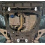 Защита картера Honda UR-V 2016- | двигатель + КПП, 2 мм, сталь | MOTODOR | 70804