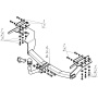Фаркоп Nissan X-Trail 2007-2010 | шар A - оцинкованный, нагрузка 75/1500 | MOTODOR | 91402-A