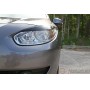 Накладки на передние фары (реснички) для Renault Fluence 2009-2012 | глянец (под покраску)