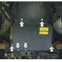 Защита картера Mitsubishi Pajero Sport 1997-2009 | КПП, 3 мм, сталь | MOTODOR | 11310