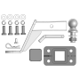 Фаркоп Haval H5 2023- | шар E - быстросъемный под квадрат, нагрузка 75/2000 | MOTODOR | 93124-E