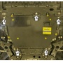 Защита картера Toyota Avensis 2009-2011 | двигатель + КПП, 2 мм, сталь | MOTODOR | 72509