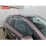 Дефлекторы Renault Koleos 1 2008-2016 | с хром молдингом, из 6 частей, премиум, плоские, 2D