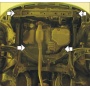 Защита картера Toyota Vitz 2005-2010 | двигатель + КПП, 2 мм, сталь | MOTODOR | 72543