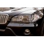Накладки на передние фары (реснички) для BMW X5 (E70) 2007+ | глянец (под покраску)