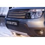Зимняя заглушка решетки переднего бампера (без «дхо» с обвесом) для Renault Duster 2010-2014 | шагрень