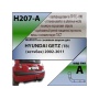 Фаркоп HYUNDAI GETZ (TB) (хетчбек) 2002-2011 | шар A | Лидер Плюс | H207-A
