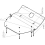 Защита картера Land Rover Freelander II 2006-2012 | двигатель + КПП, 3 мм, сталь | MOTODOR | 13202