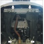 Защита картера Daewoo Nexia 2003-2007 | двигатель + КПП, 2 мм, сталь | MOTODOR | 00511