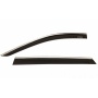 Премиум дефлекторы окон Ниссан Х-Трейл Т32 2014-2021 | с молдингом из нержавейки и логотипом