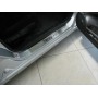 Накладки на пороги с логотипом для Honda Civic 9 2012+ (седан) | нержавейка