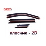 Дефлекторы Peugeot 2008 2 2020+/2023+ | из 6 частей, премиум, плоские, 2D