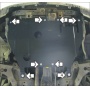 Защита картера Mitsubishi Carisma 1995-2006 | двигатель + КПП, 2 мм, сталь | MOTODOR | 01306
