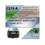 Фаркоп CHEVROLET AVEO (T300) (седан) 2012- | шар A | Лидер Плюс | C215-A