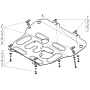 Защита картера Chevrolet Viva 2003-2008 | двигатель + КПП, 2 мм, сталь | MOTODOR | 71501