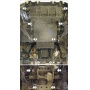 Защита картера Toyota Land Cruiser Prado 120 2002-2009 | двигатель + передний дифференциал + КПП, 3 мм, сталь | MOTODOR | 15002