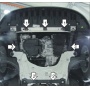 Защита картера Renault Megane III 2013-2016 | двигатель + КПП, 2 мм, сталь | MOTODOR | 71721