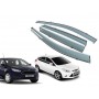 Премиум дефлекторы окон для Ford Focus 3 2011+/2014+ (седан / хэтчбек) | с молдингом из нержавейки