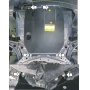 Защита картера Jeep Compass 2006-2016 | двигатель + КПП, 2 мм, сталь | MOTODOR | 05201