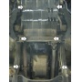 Защита картера Mitsubishi Pajero Sport II 2008-2011 | двигатель + передний дифференциал + КПП, 3 мм, сталь | MOTODOR | 11314