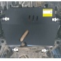Защита картера Lexus RX 300 2016-2022 | двигатель + КПП, 3 мм, сталь | MOTODOR | 15012