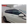 Дефлекторы Volkswagen Tiguan L 2017+/2020+ (Китай) | с хром молдингом, из 6 частей, премиум, плоские, 2D