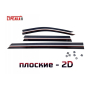 Дефлекторы Cadillac Escalade 5 2020+/2024+ | из 6 частей, премиум, плоские, 2D