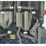 Защита картера Nissan X-Trail 2007-2010 | топливный бак, 3 мм, сталь | MOTODOR | 11414