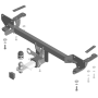 Фаркоп Gac GS4 2024- | шар E - быстросъемный под квадрат, нагрузка 50/1000 | MOTODOR | 97806-E