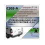 Фаркоп PEUGEOT PARTNER L2 (B9) 2008- | шар A | Лидер Плюс | C303-A