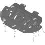 Защита картера Jac T9 2024- | радиатор, 2 мм, сталь | MOTODOR | 78315