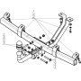 Фаркоп Chevrolet Niva 2009-2020 | шар A - оцинкованный, нагрузка 75/1500 | MOTODOR | 93001-A