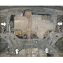 Защита картера Smart Forfour 2004-2006 | двигатель + КПП, 2 мм, сталь | MOTODOR | 05502