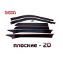 Дефлекторы Тойота Секвойя 3 2022+ | премиум, плоские, 2D
